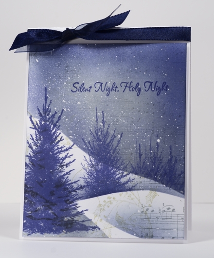 Masking fluid Christmas collage