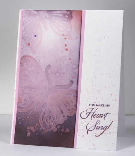 Heart sing water droplets 