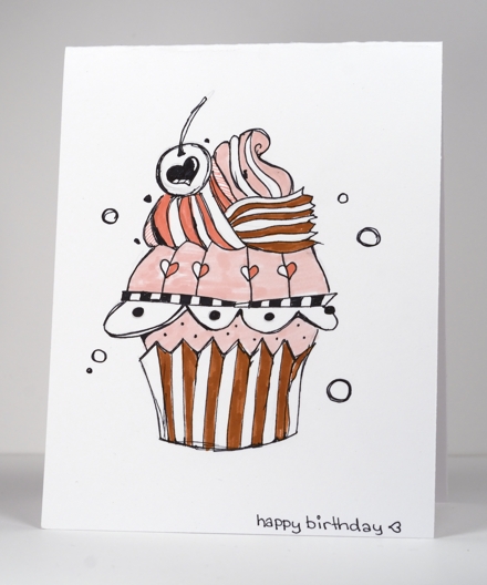  hand drawn cupcake
