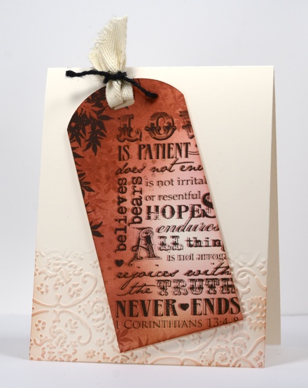 Shabby chic tag card