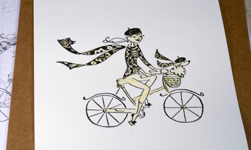 _DSC1338 Watercolour cyclist1a