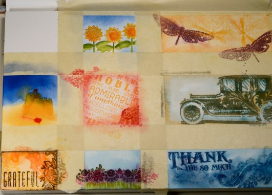 watercolour grid sampler