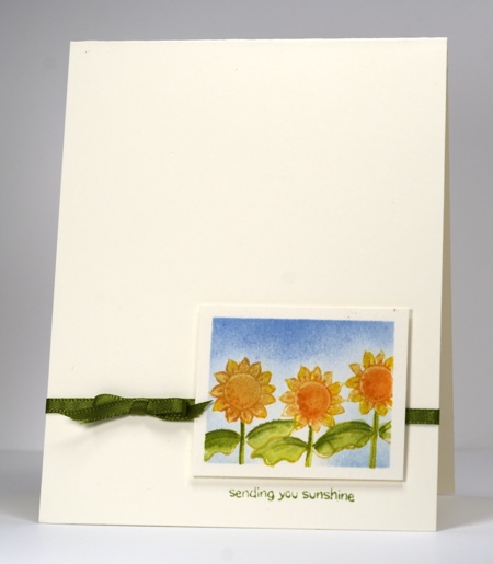 Watercolour sunflowers 