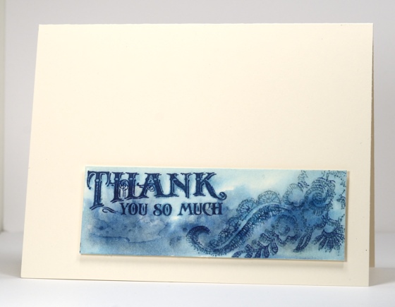 Watercolour blue thank you