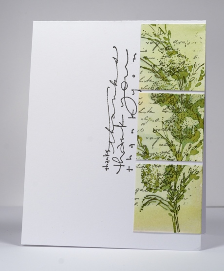 Three square layout in green