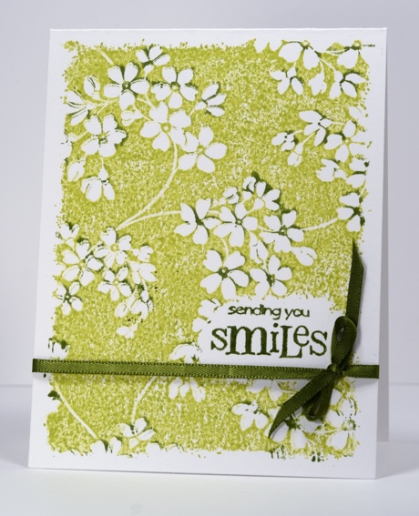 green floral one layer