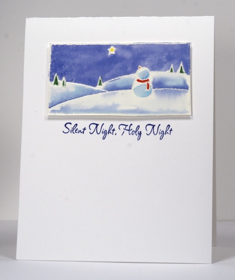 Watercoloured snowman Heather Telford