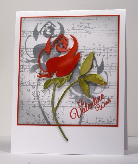 Rose die cut Heather Telford