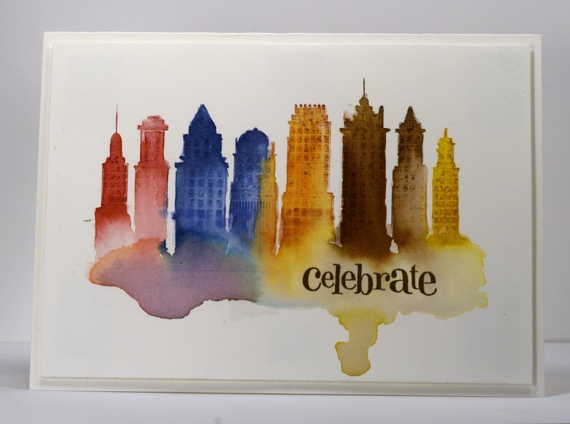 Watercolour skyline  Heather Telford
