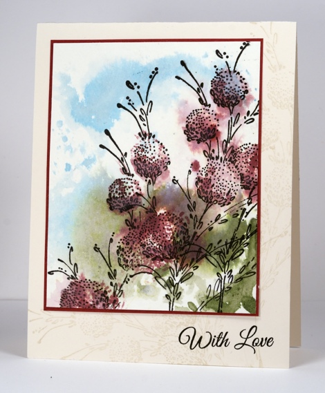Delicate Floral with watercolour background Heather Telford