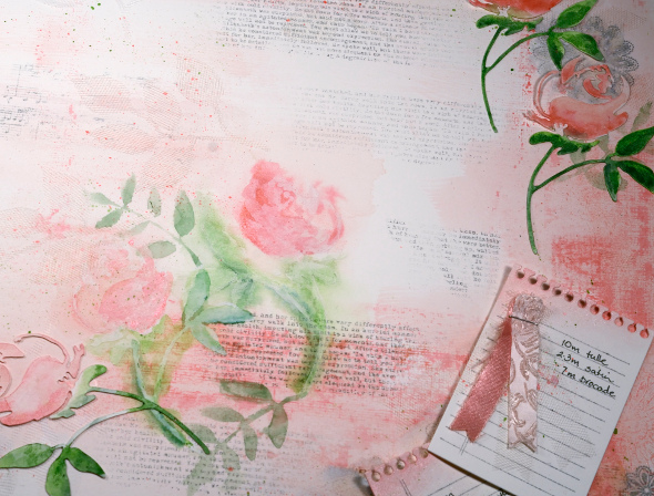 Scrapbook page in process Heather Telford