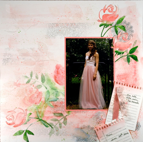 Prom scrapbook page Heather Telford