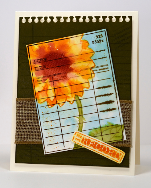 Sunflower library card Heather Telford