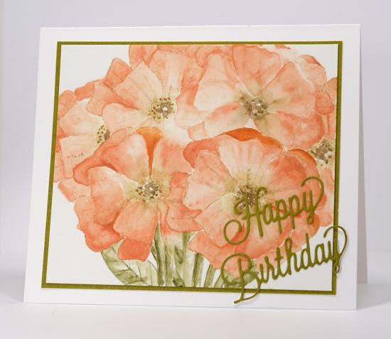 Orange watercoloured blooms Heather Telford