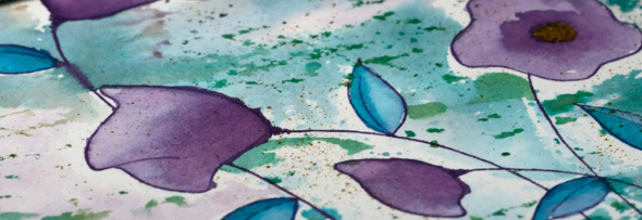 Watercolour with a stencil detail 2 Heather Telford