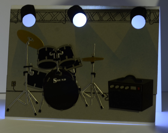 Drum kit lights on