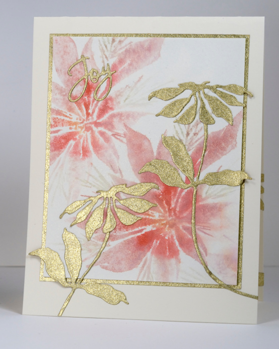 Pink & Gold Poinsettia Heather Telford