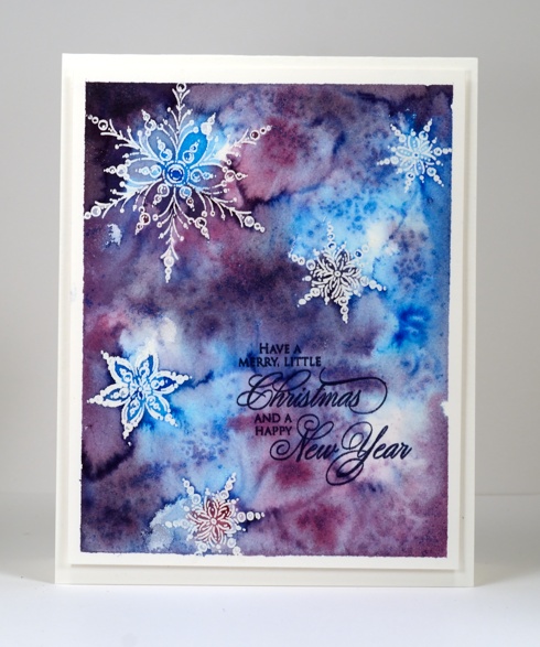 Watercoloured snowflakes Heather Telford