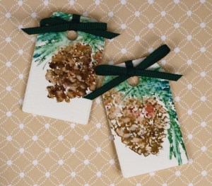 pine cone tags Heather Telford