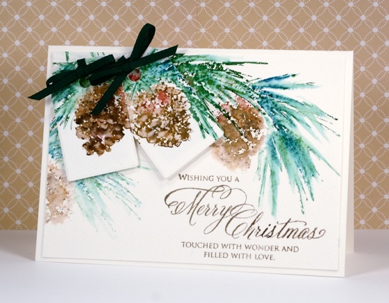 Pine cone tag card Heather Telford