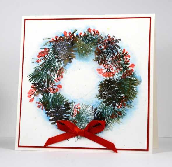  stamped wreath Heather Telford