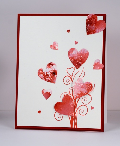 Brusho hearts Heather Telford