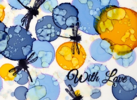 dragonfly alcohol ink detail Heather Telford