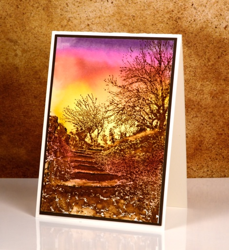 Sunset terraced lane Heather Telford