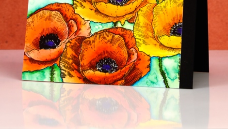 love art poppies reflection Heather Telford