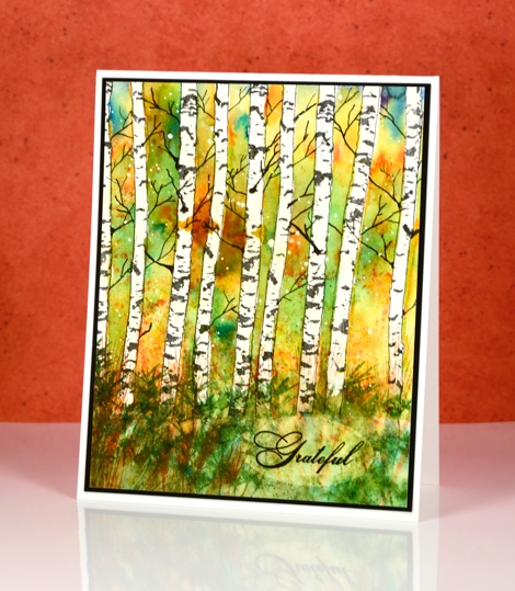 birch and brusho Heather Telford