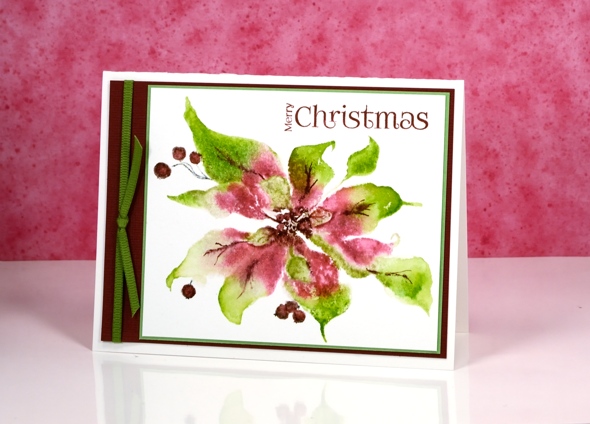 Pink & greeen poinsettia Heather Telford