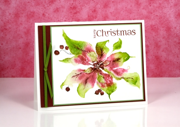 Pink & greeen poinsettia Heather Telford